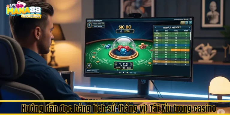 Bảng lịch sử (bảng vị) Tài Xỉu trong casino