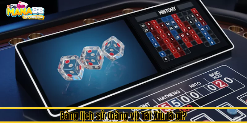 Hướng dẫn đọc bảng lịch sử bảng vị Tài Xỉu trong casino 1 Bảng lịch sử (bảng vị) Tài Xỉu là gì?